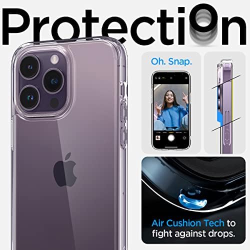 Spigen iPhone 14 Pro Max Ultra Hybrid Case [נגד צינור] מארז טלפון נייד Crystal Crystal